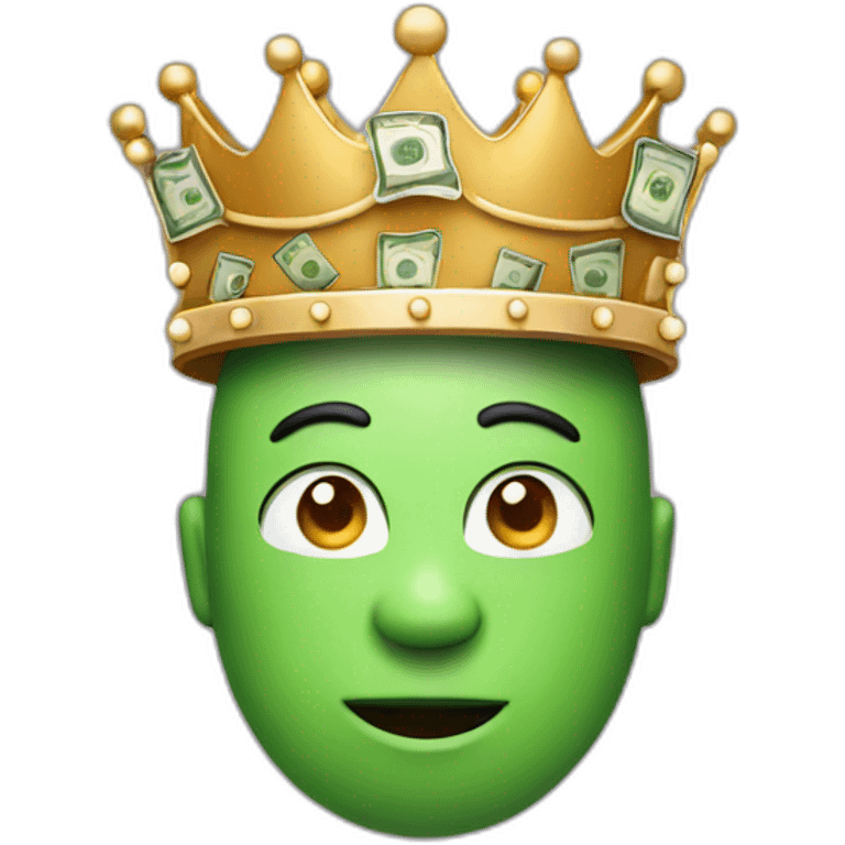 king crown with money emoji