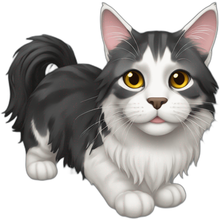 Black mainecoon emoji