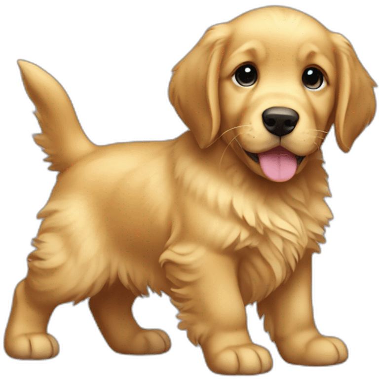 Golden Retriever puppy full body emoji