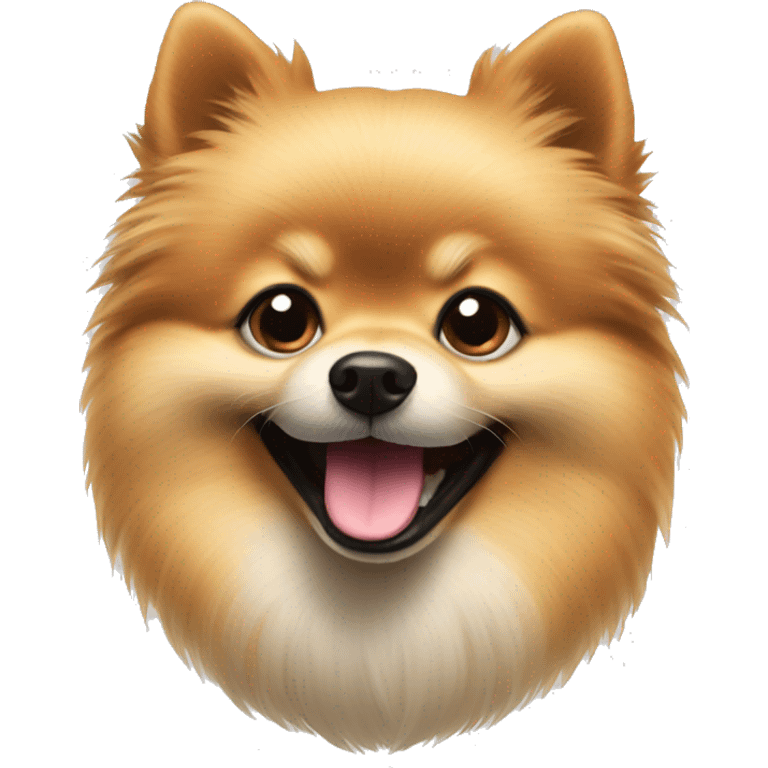 Short haired smiling Pomeranian  emoji