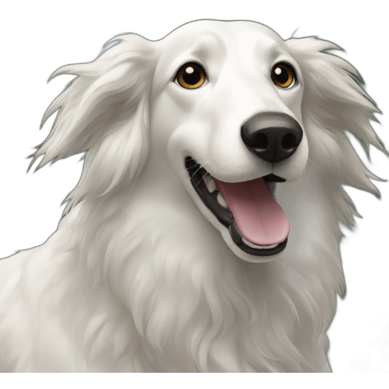 happy borzoi dog emoji