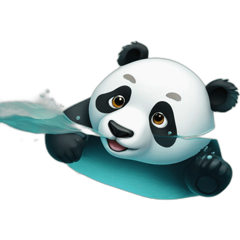 Panda swimming  emoji