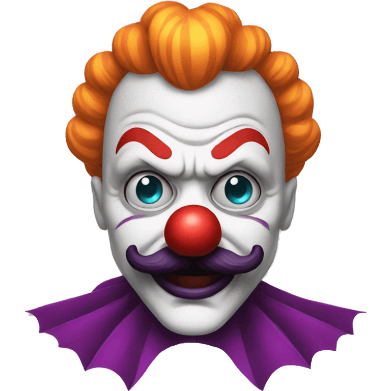 evil clown with cool mustache emoji