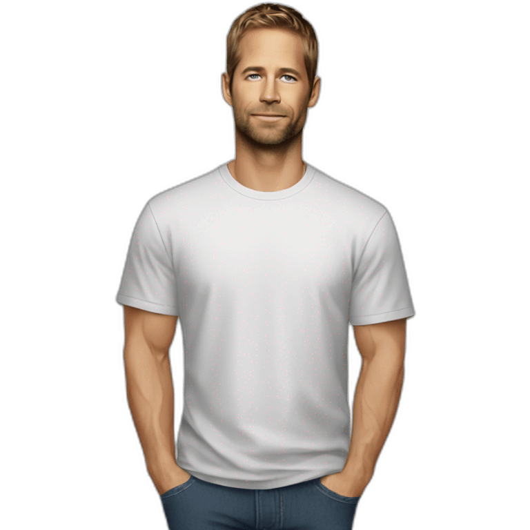 actor paul walker wearing a t-shirt emoji