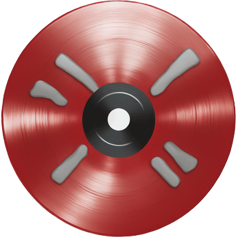 vinyl disc red emoji