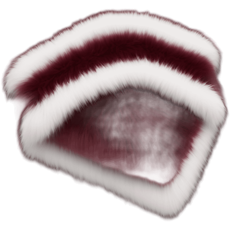 burgundy luxury fur folded blanket emoji