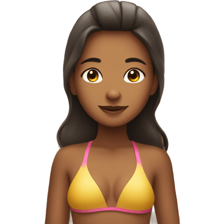 Girl wearing swimsuit in the sauna emoji