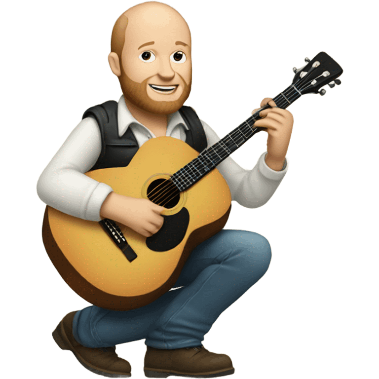 Stan Rogers holding a guitar emoji