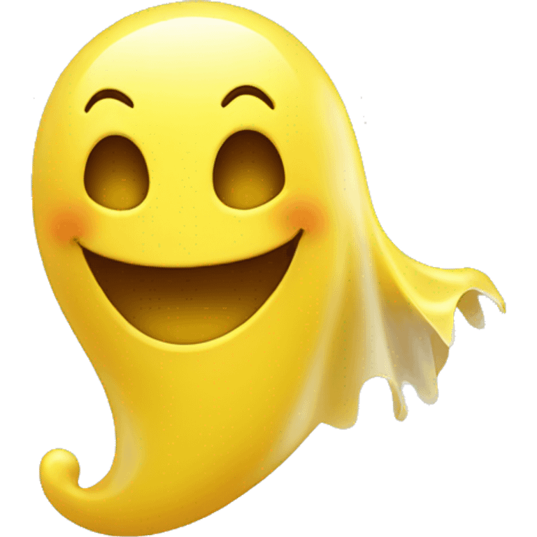 giggling ghost yellow emoji