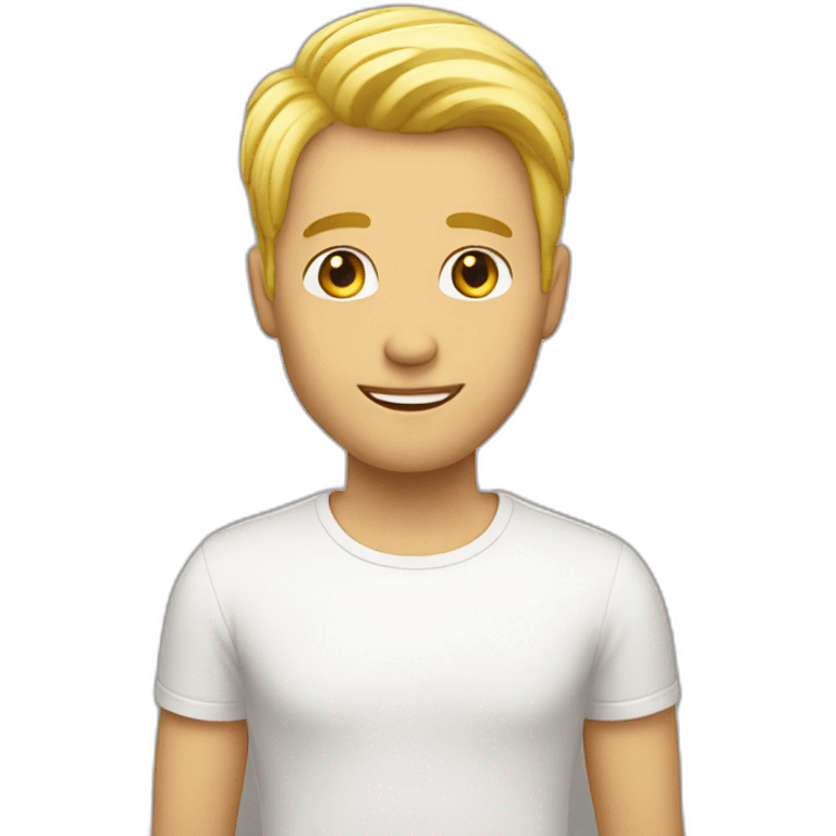 Homme blond gay emoji