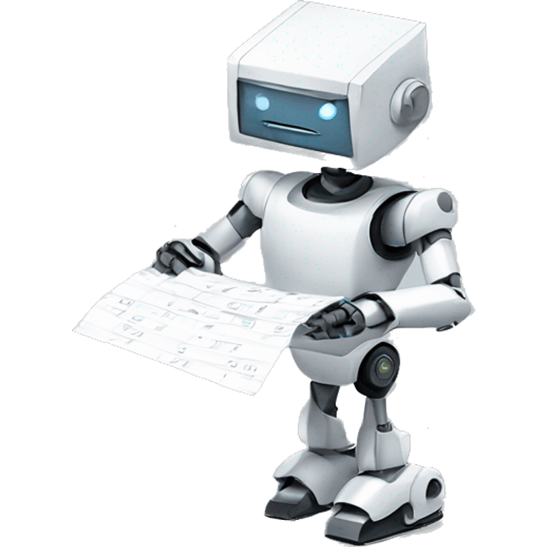 Robot counting papers  emoji