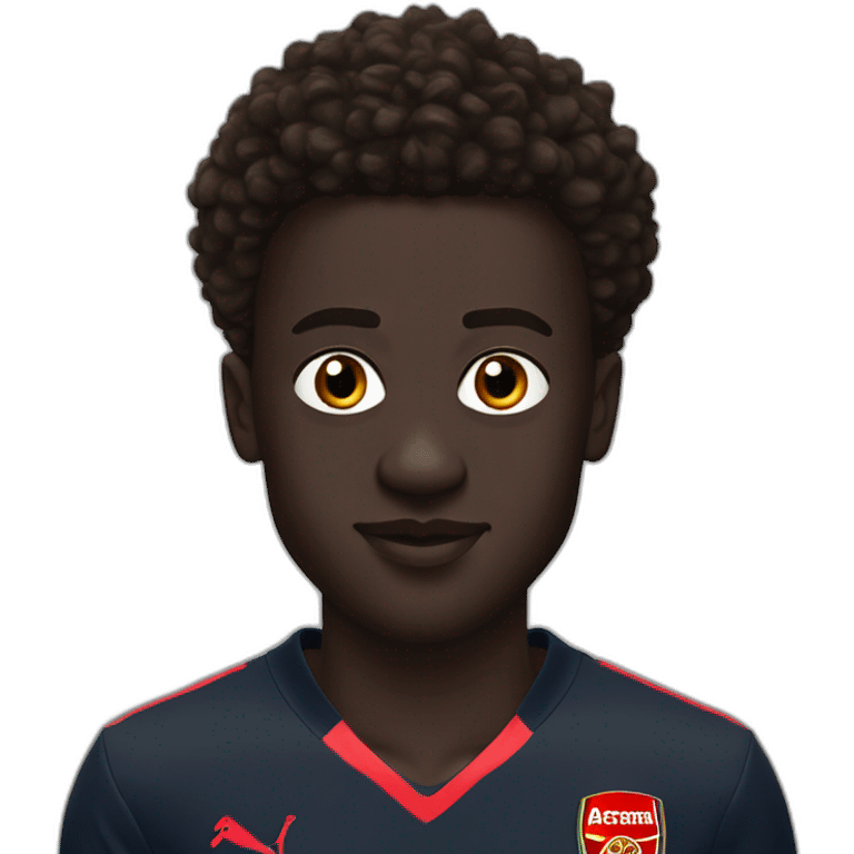 Bukayo saka in arsenal jersey emoji