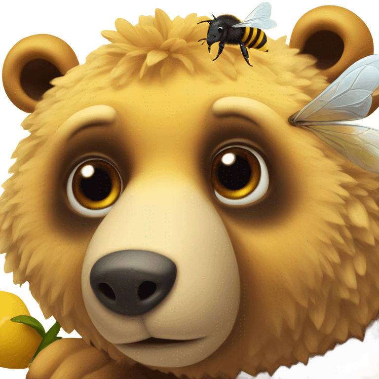 bee with a bear emoji