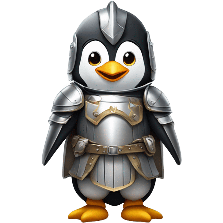 penguin wearing knight armor emoji