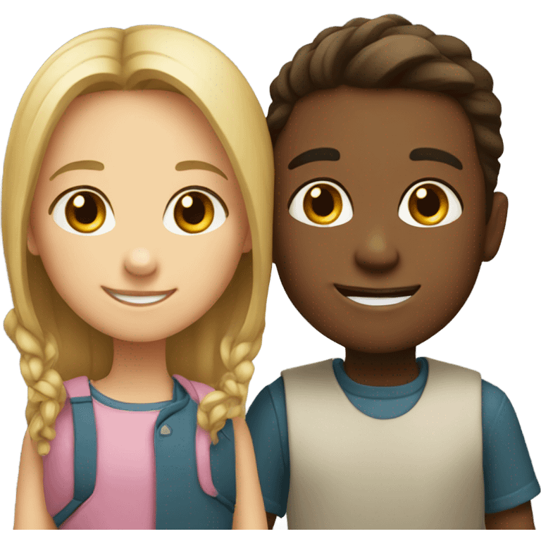 boy and girl smiling together emoji