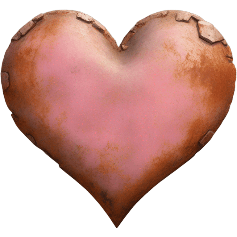 Rusty pink heart emoji