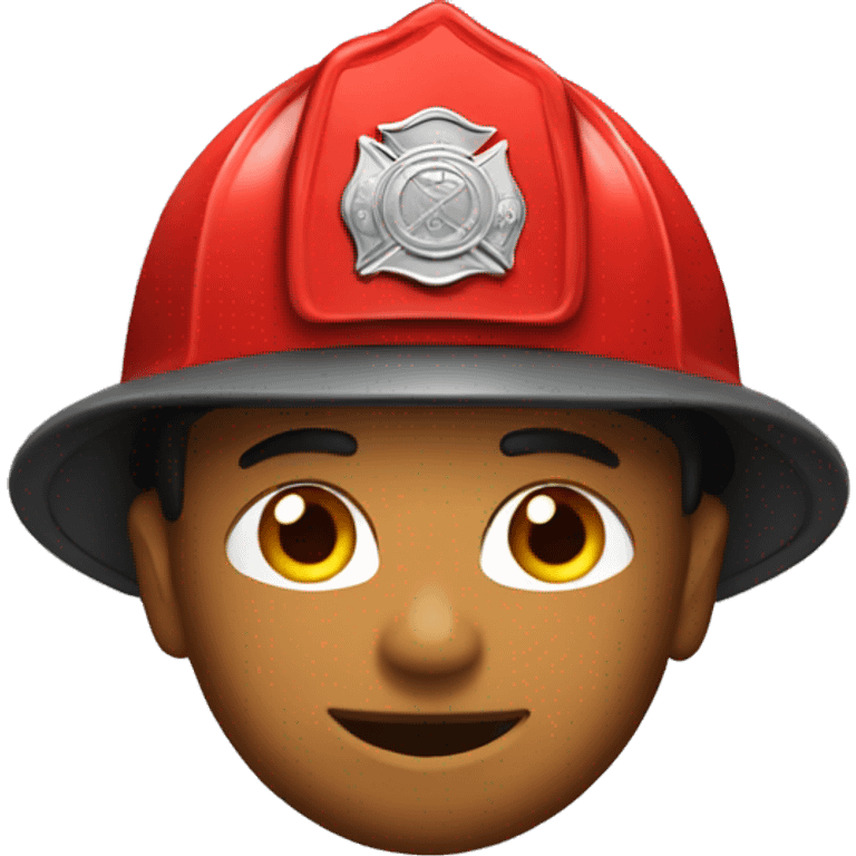 Fire fighter with red helmet emoji