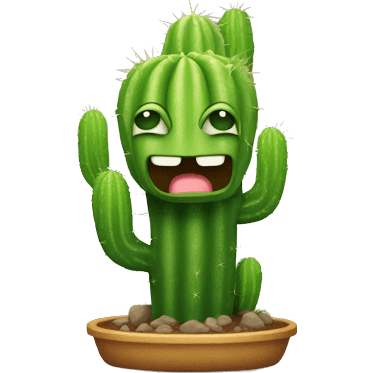 Pleading cactus cat emoji