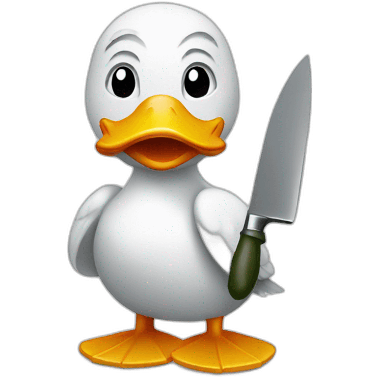 duck holding a knife  emoji