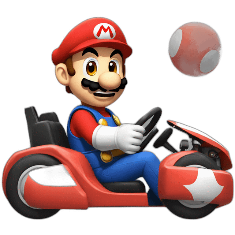 Mario in karting  emoji