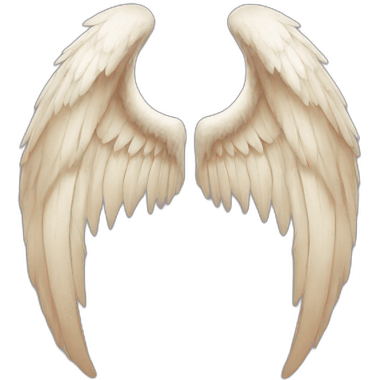 one side of wing is devils wings other side is angels wing emoji