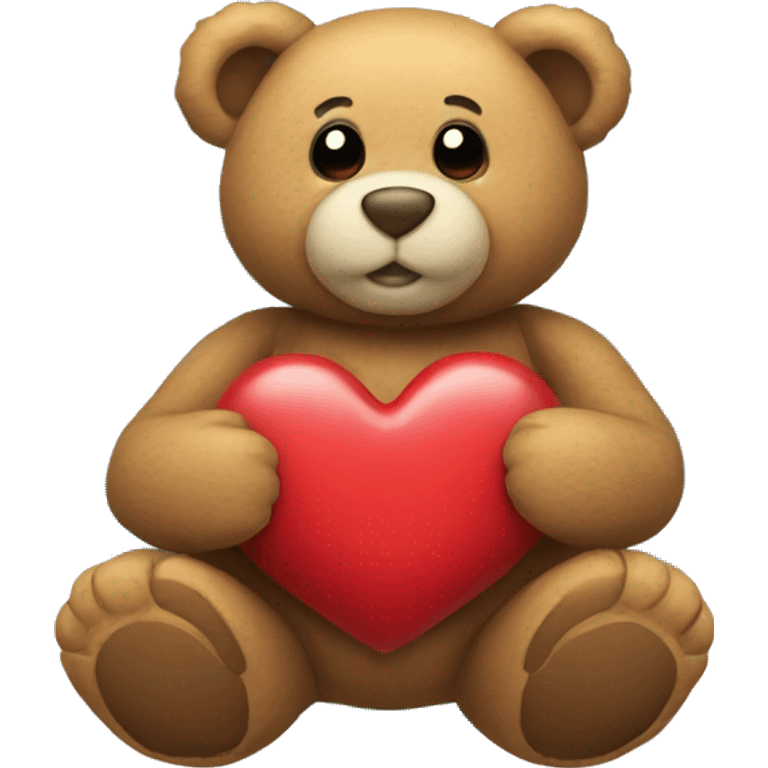 Heart with teddy bear emoji