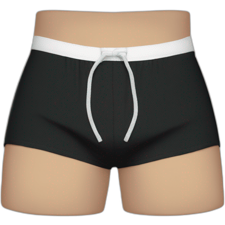 Boxershorts with black panels covering inner thighs  emoji