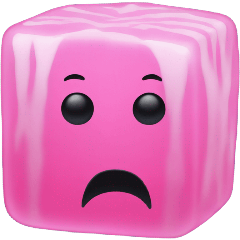 no face pink ice cube emoji