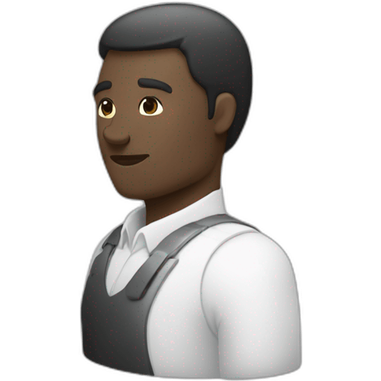 Un homme noir qui ce serre la main d'un homme blanc emoji