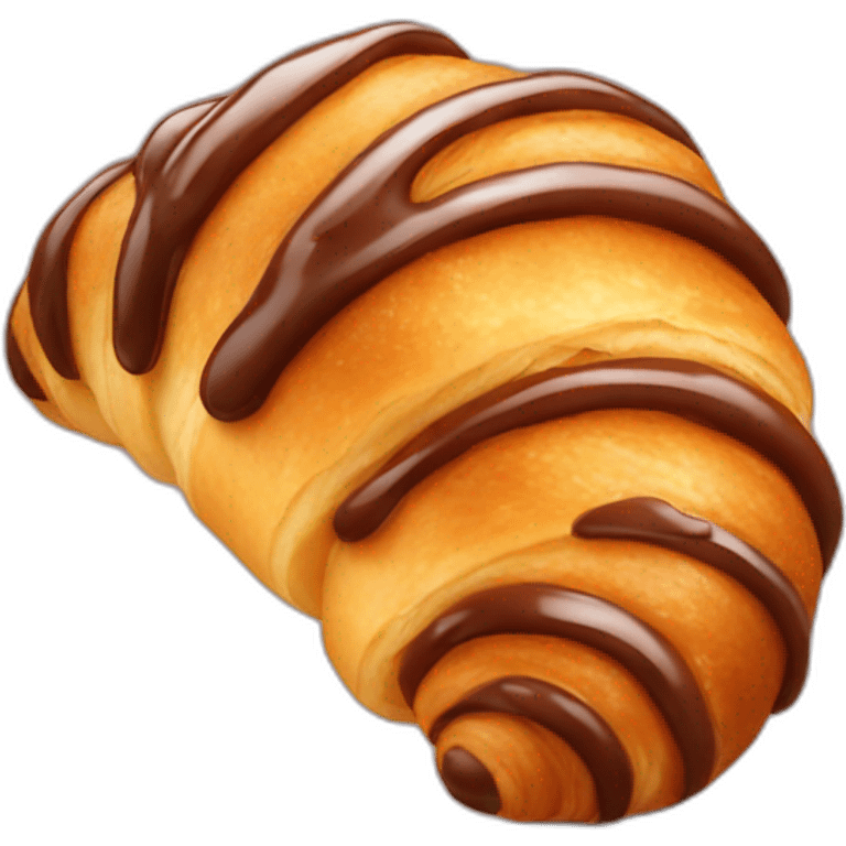 Croissant with chocolate  emoji