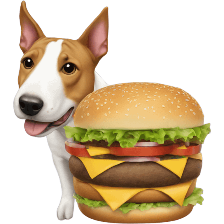 Bull terrier cheeseburger  emoji