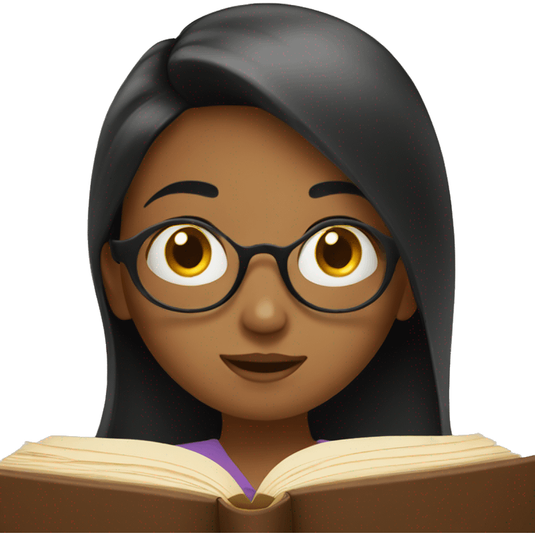 Girl reading a book  emoji