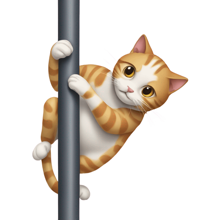 Cat eating a pole emoji