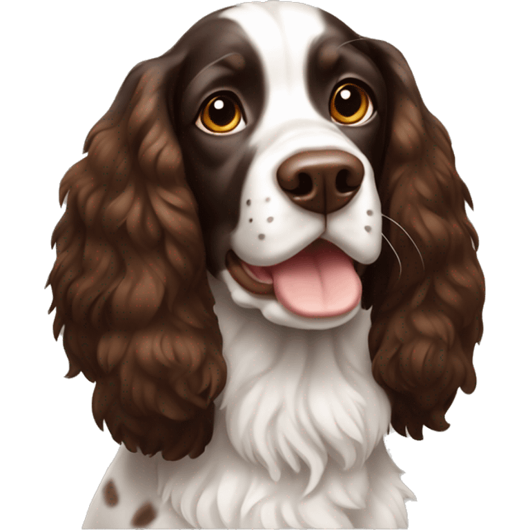 Brown tri color springer emoji