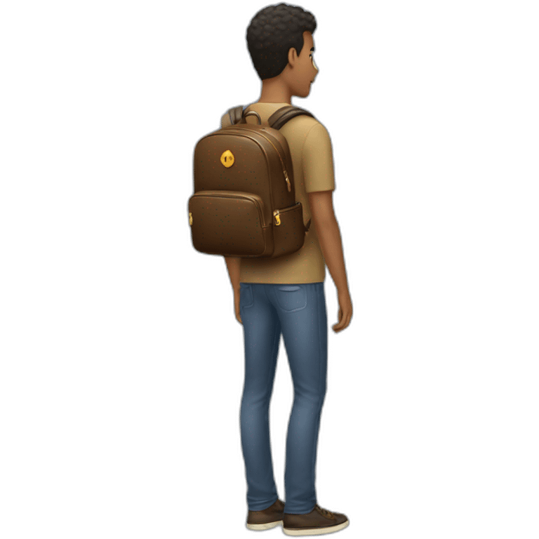 guy with backpack louis vuiton emoji