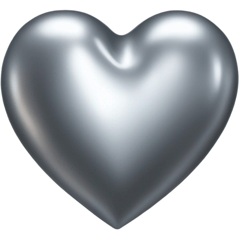 Liquid chrome heart emoji