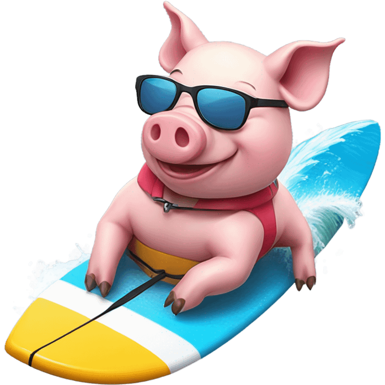 Pig surfing  emoji