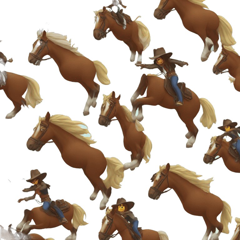 cowgirl on horse emoji