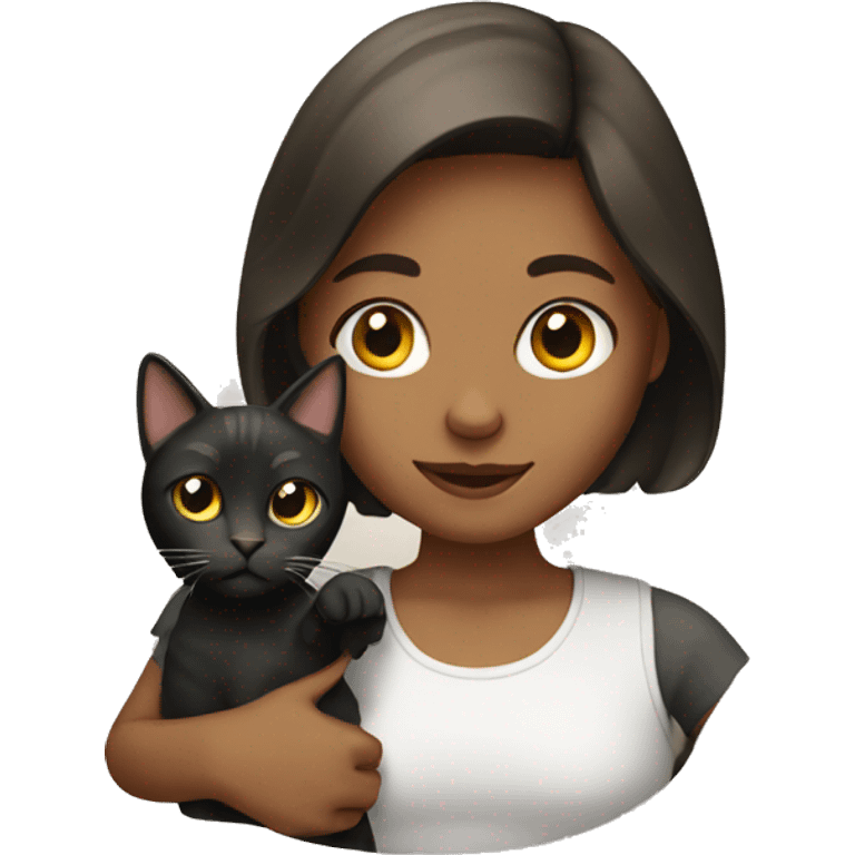 girl with cat emoji