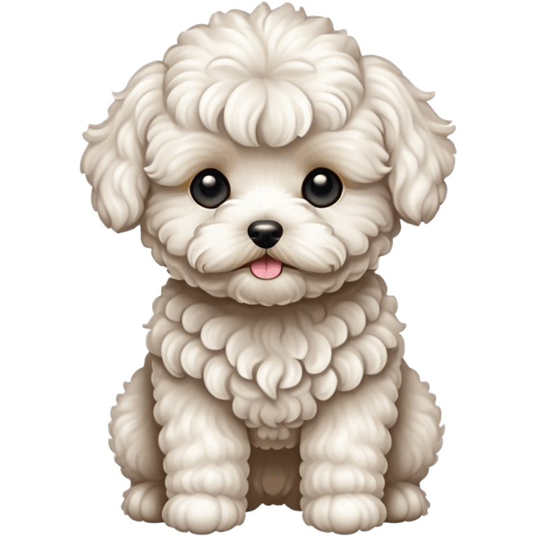 White curly maltipoo emoji