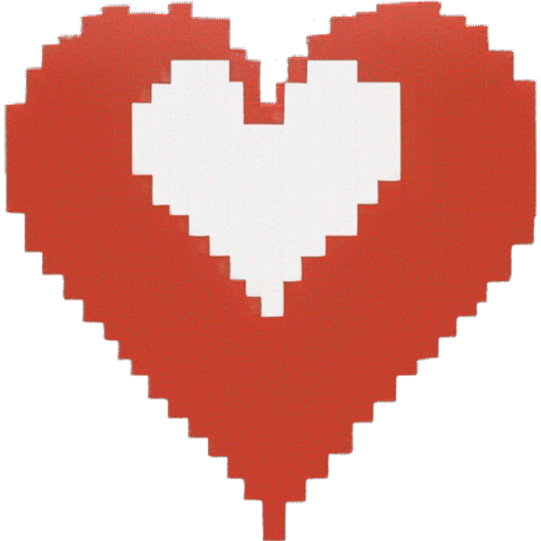 8bit red heart outlined in white emoji