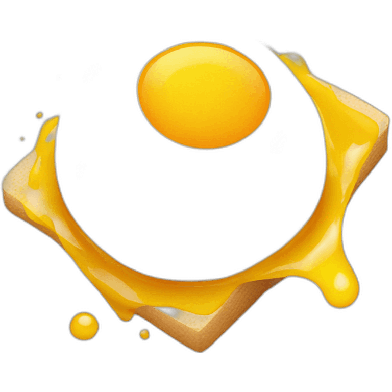 square egg with yolk spilling emoji