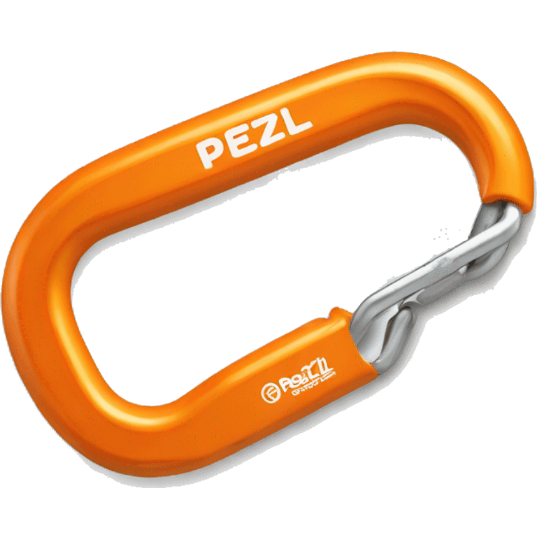 Realistic climbing carabiner that look like Petzl brand emoji