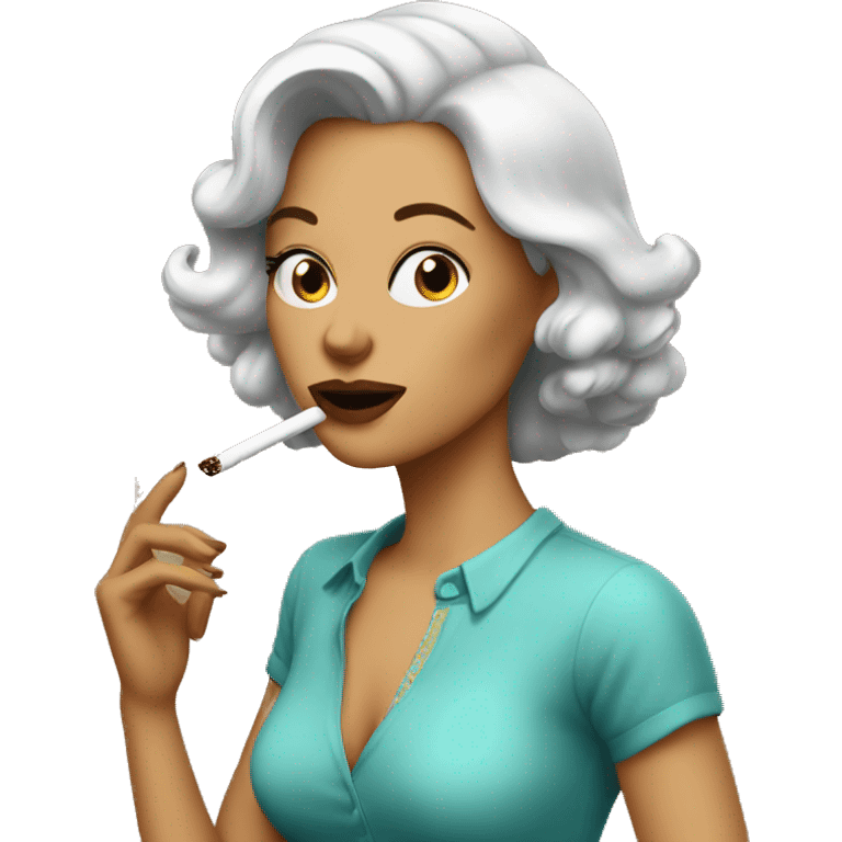 pretty woman smoking emoji