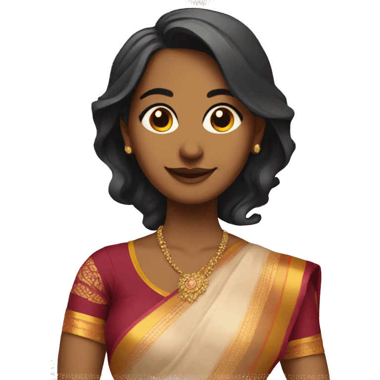 ai avatar for indian female in saree  emoji