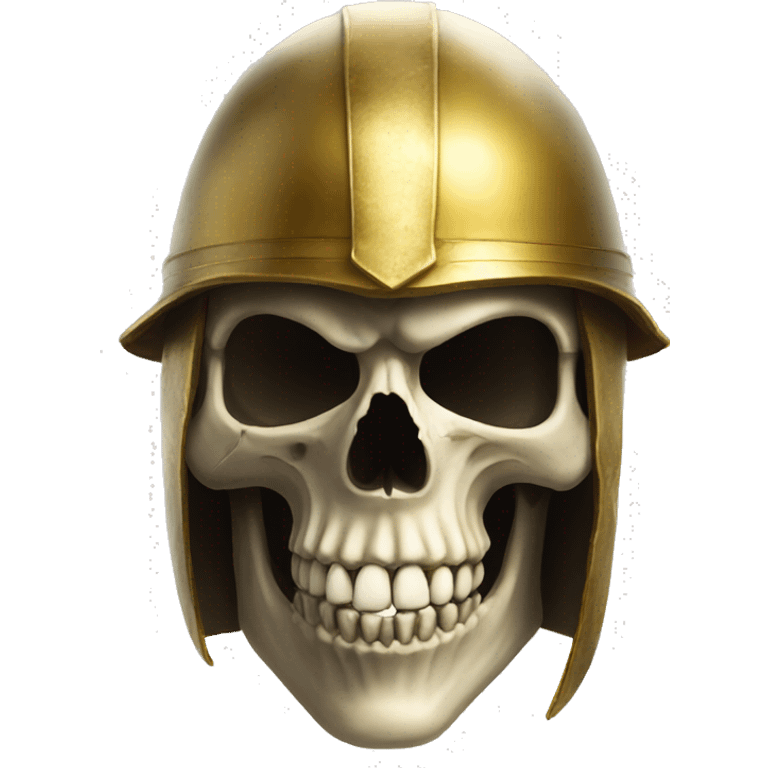 skull in golden war helmet emoji