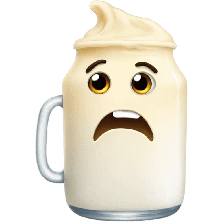 Scared milk emoji