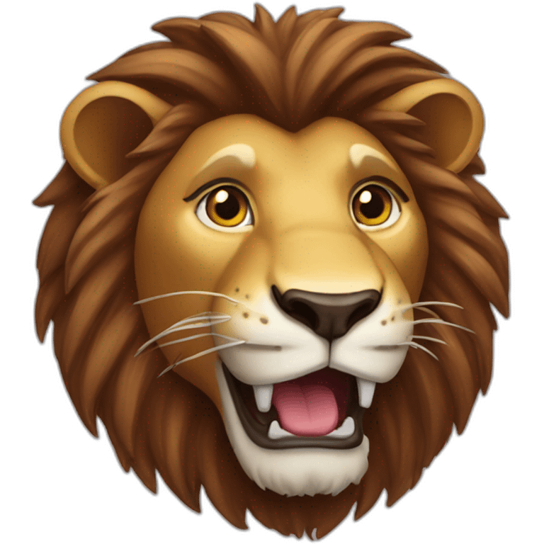 Lion with chocolatebar  emoji