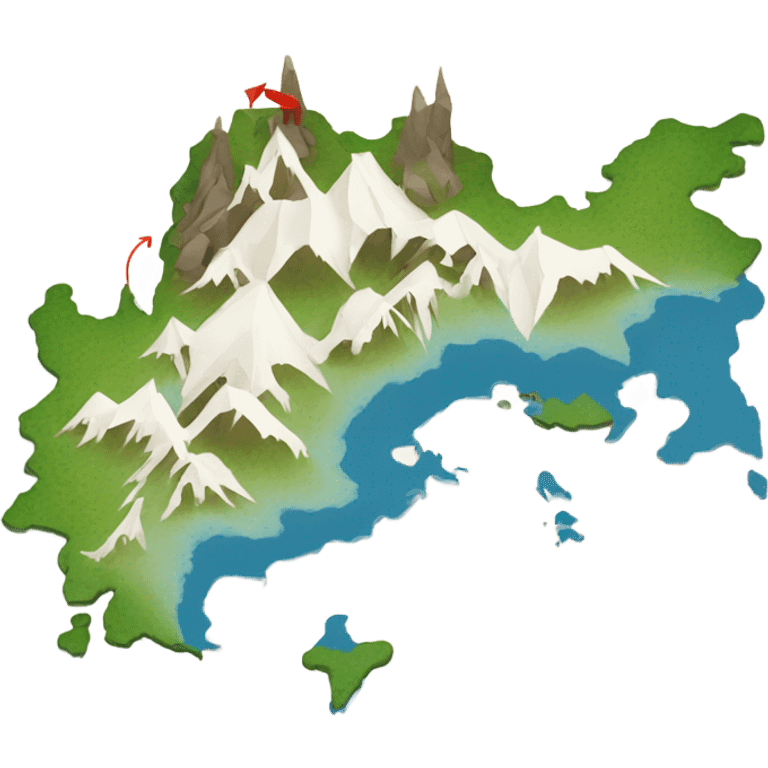 Sakhalin Island and the arrows show the transition to the main island of Russia, specifically Moscow.  emoji