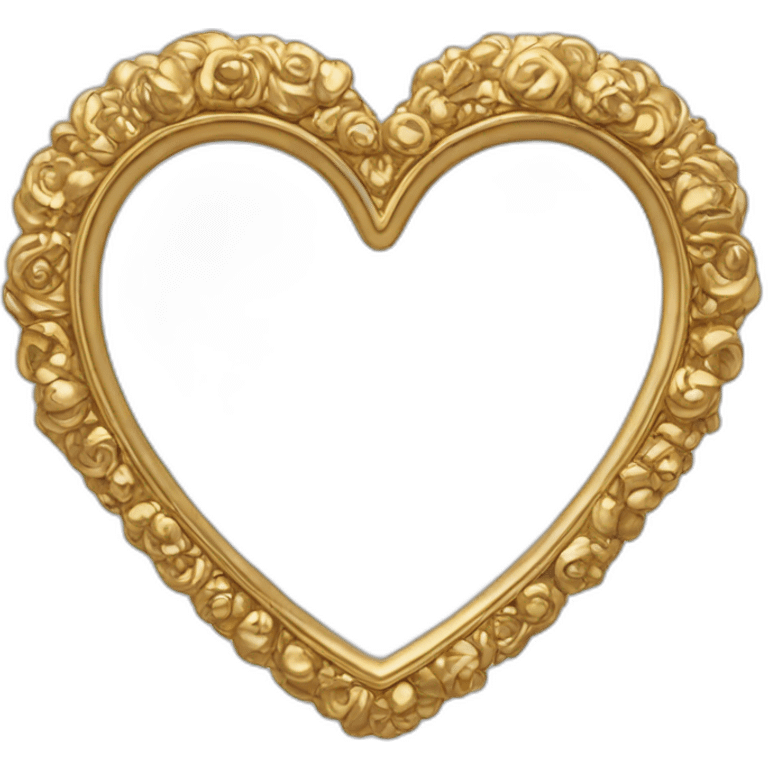 decorative gold heart mirror emoji